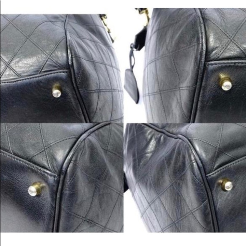 Vintage CHANEL XXL size lambskin Boston travel bag - Picture 8 of 10
